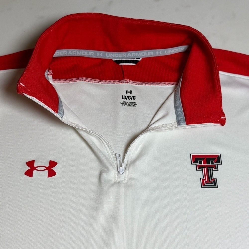 Under Armour Texas Tech Red‎ Raiders 1/4 Zip – Men's L - Picture 2 of 9